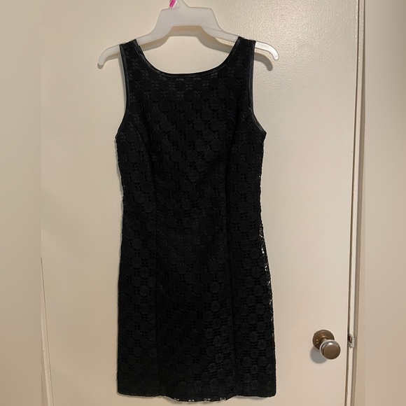 Black lace, tank strap, formal dress - Picture 1 of 4